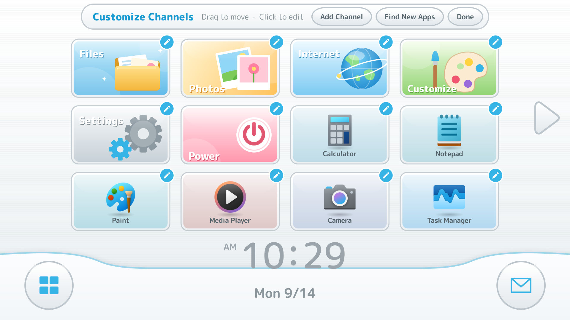 Customize channels