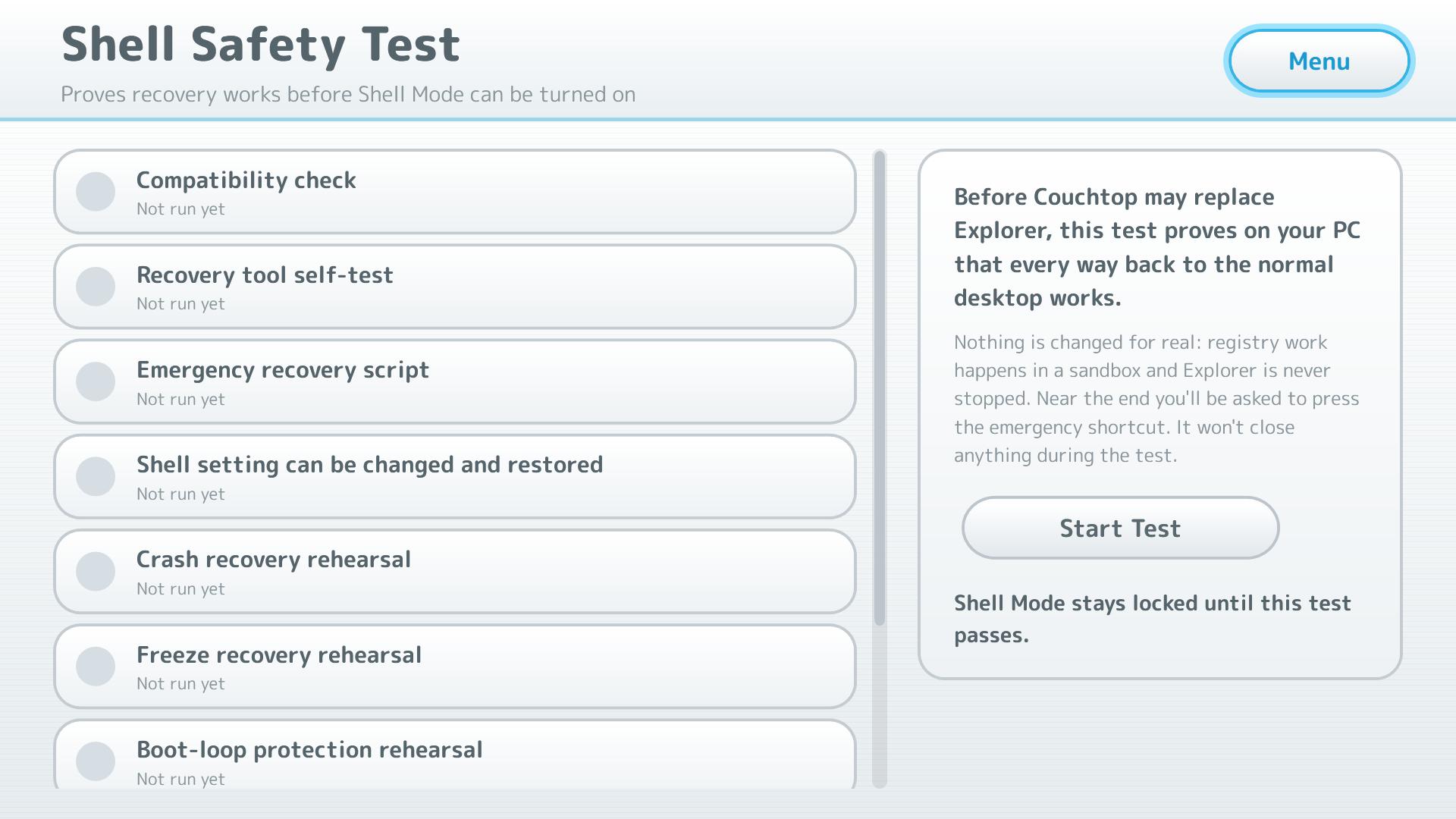 Shell Safety Test