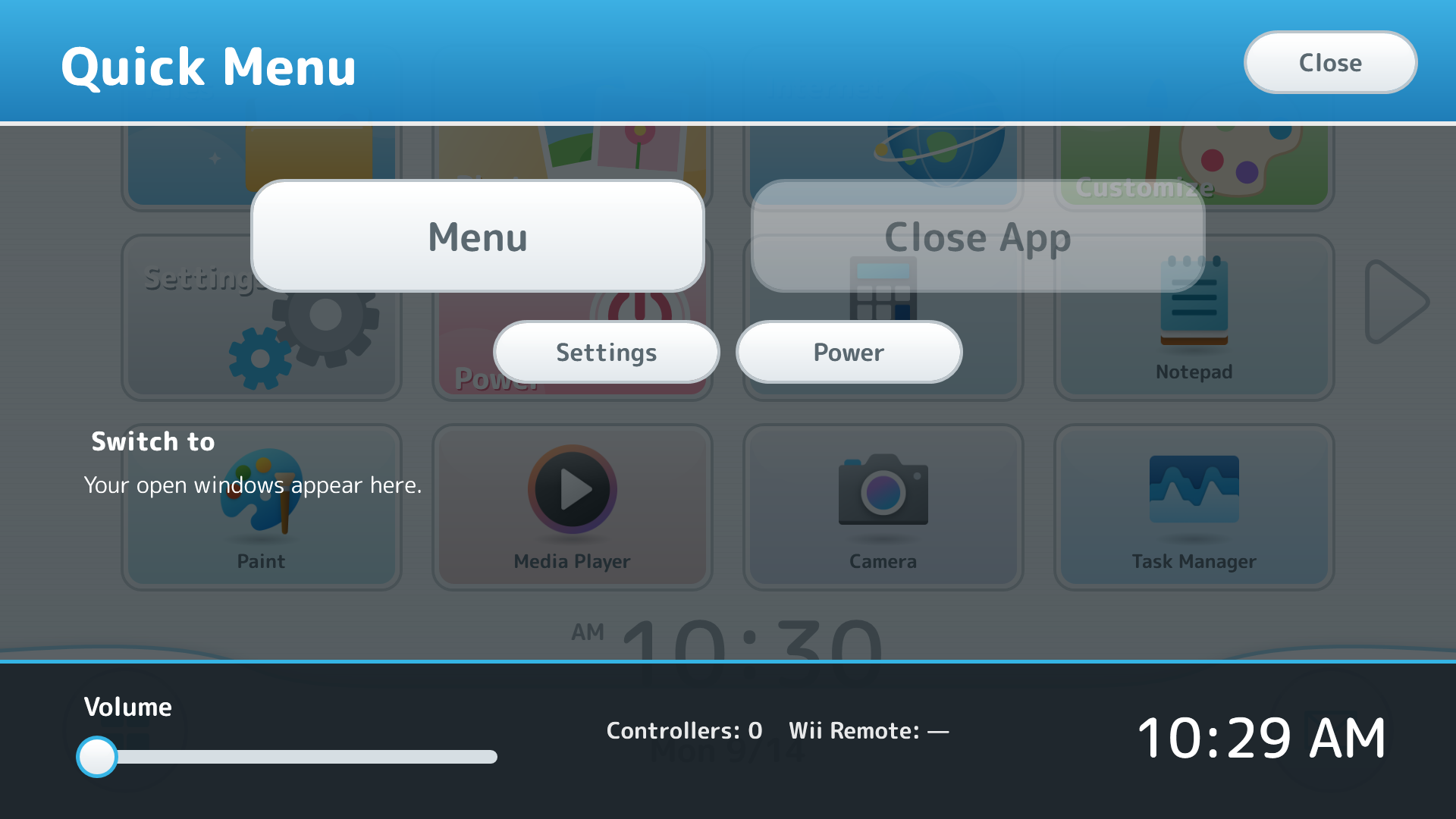 Quick Menu